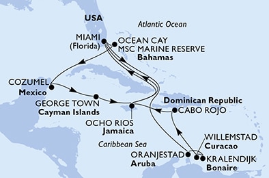 Mapa trasy rejsu