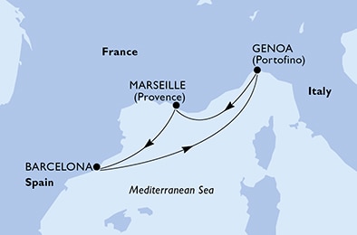 Mapa trasy rejsu