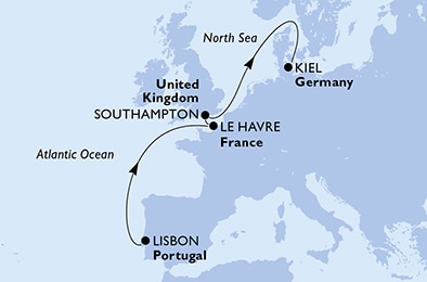 Mapa trasy rejsu