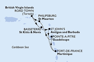 Mapa trasy rejsu