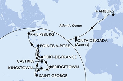 Mapa trasy rejsu