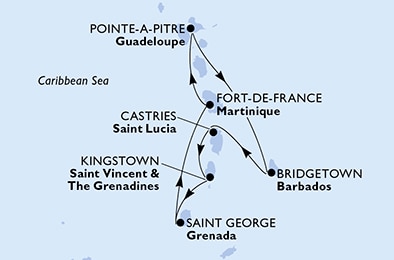 Mapa trasy rejsu