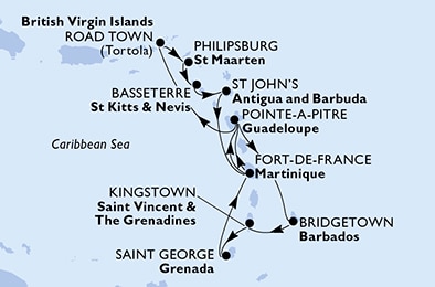 Mapa trasy rejsu