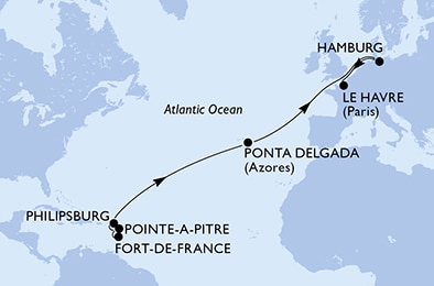 Mapa trasy rejsu