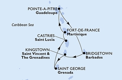 Mapa trasy rejsu