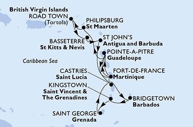 Mapa trasy rejsu