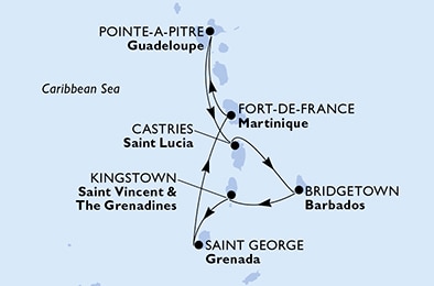 Mapa trasy rejsu