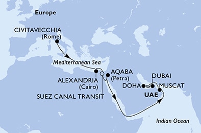 Mapa trasy rejsu