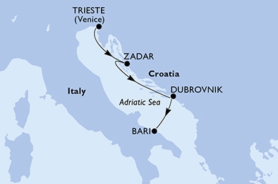 Mapa trasy rejsu