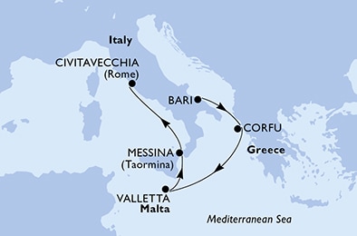 Mapa trasy rejsu