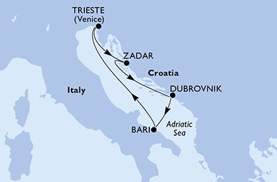 Mapa trasy rejsu