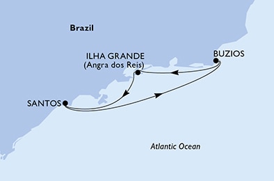 Mapa trasy rejsu