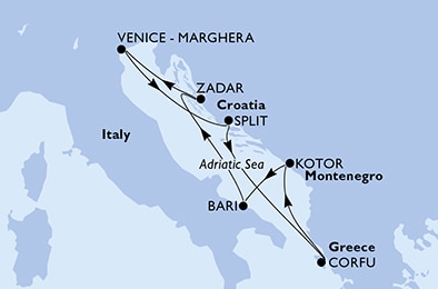 Mapa trasy rejsu