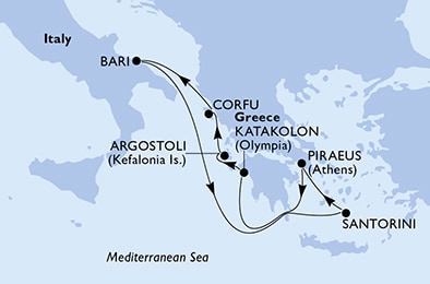Mapa trasy rejsu