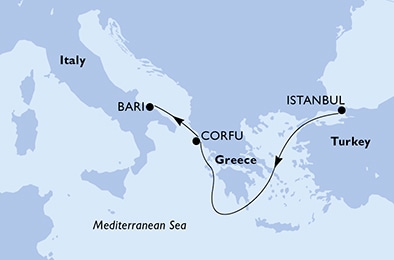 Mapa trasy rejsu