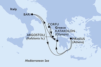 Mapa trasy rejsu