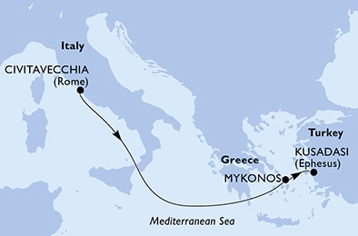 Mapa trasy rejsu