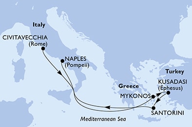 Mapa trasy rejsu