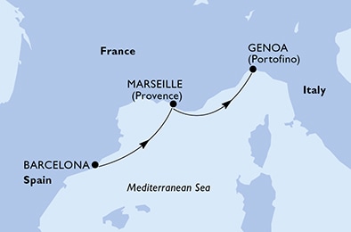 Mapa trasy rejsu