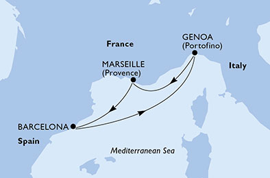 Mapa trasy rejsu