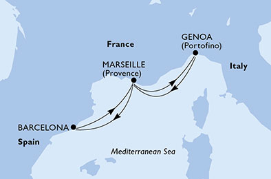 Mapa trasy rejsu