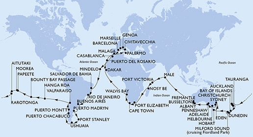 Mapa trasy rejsu