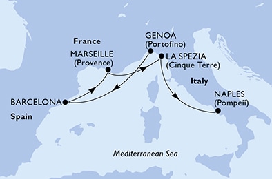 Mapa trasy rejsu
