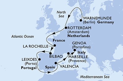 Mapa trasy rejsu