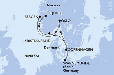 Mapa trasy rejsu