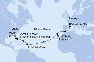 Mapa trasy rejsu