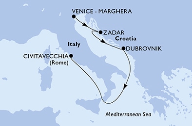 Mapa trasy rejsu