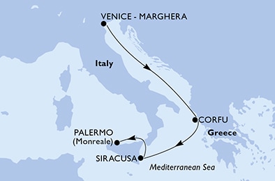 Mapa trasy rejsu