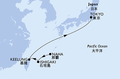 Mapa trasy rejsu