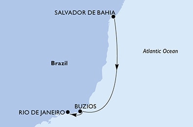 Mapa trasy rejsu