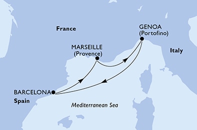 Mapa trasy rejsu