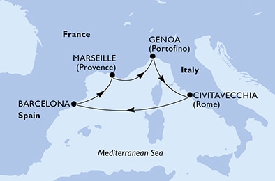 Mapa trasy rejsu