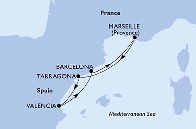 Mapa trasy rejsu