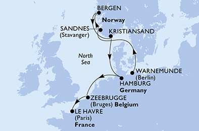 Mapa trasy rejsu