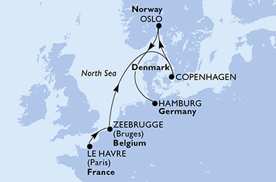 Mapa trasy rejsu