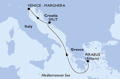 Mapa trasy rejsu