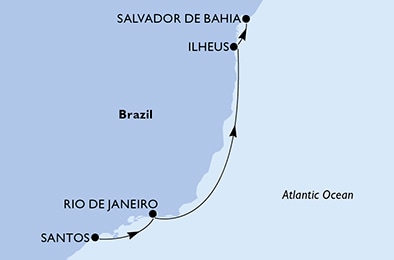 Mapa trasy rejsu