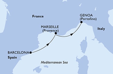 Mapa trasy rejsu