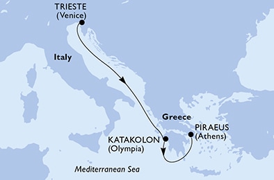 Mapa trasy rejsu