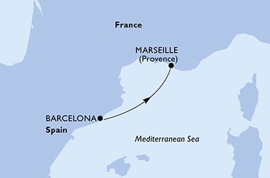 Mapa trasy rejsu
