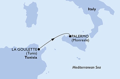 Mapa trasy rejsu