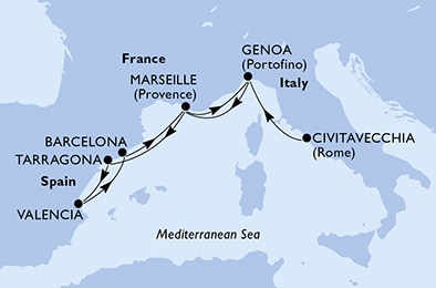 Mapa trasy rejsu