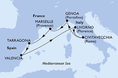Mapa trasy rejsu