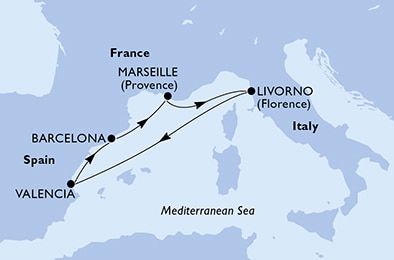 Mapa trasy rejsu