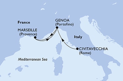 Mapa trasy rejsu