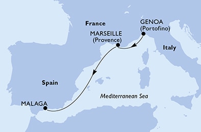 Mapa trasy rejsu